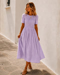 Iolana Lavender Cotton Midi Dress