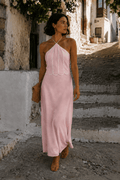 Francette Rose Halter Midi Dress