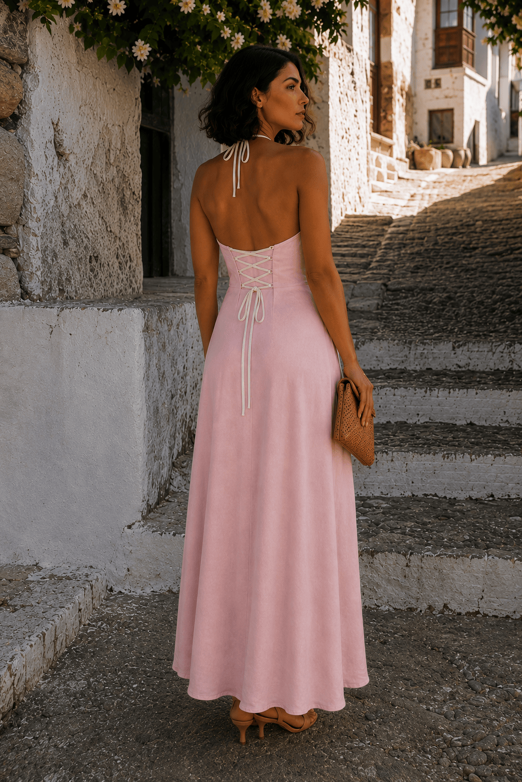 Francette Rose Halter Midi Dress